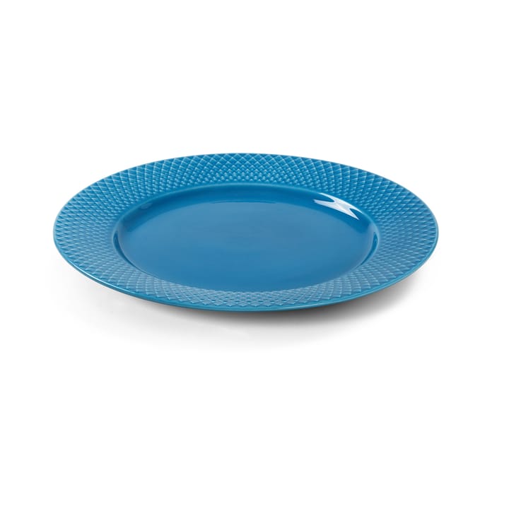 Rhombe tallerken Ø27 cm - Blå - Lyngby Porcelæn