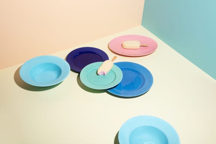 Rhombe tallerken Ø27 cm, Blå Lyngby Porcelæn