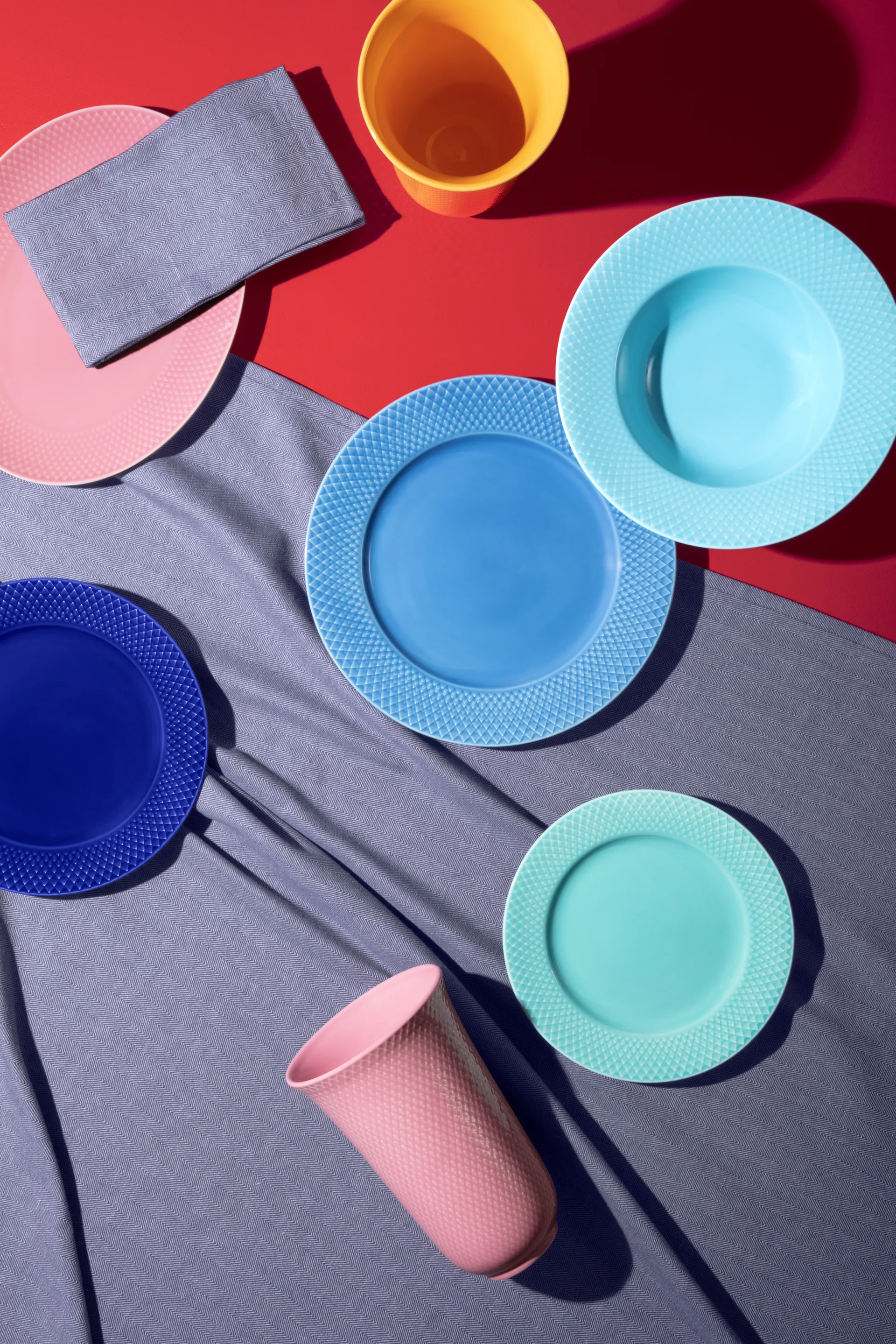 Rhombe tallerken Ø27 cm, Blå Lyngby Porcelæn