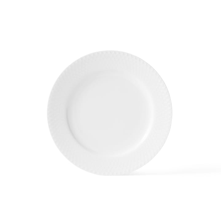 Rhombe tallerken hvid - Ø 21 cm - Lyngby Porcelæn