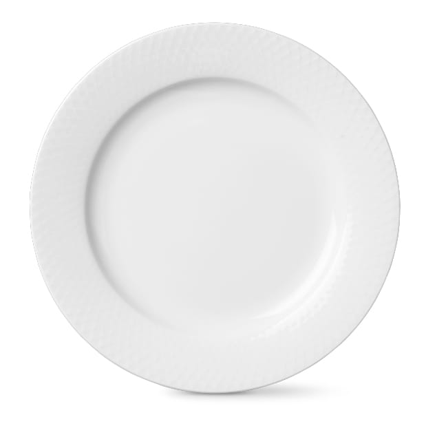 Rhombe tallerken hvid - Ø 23 cm - Lyngby Porcelæn