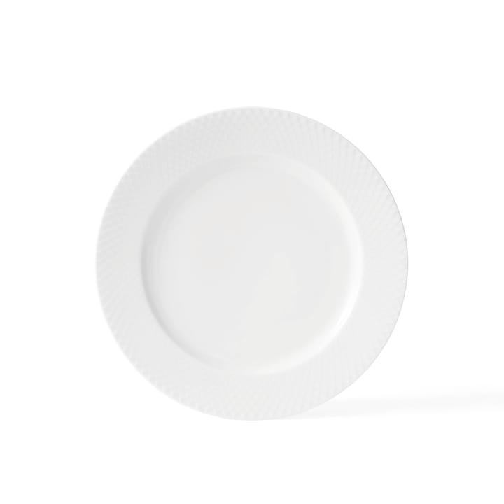 Rhombe tallerken hvid - Ø 27 cm - Lyngby Porcelæn