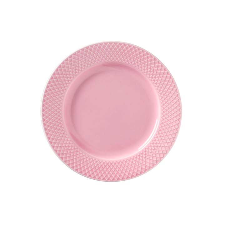 Rhombe tallerken lyserød - 21 cm - Lyngby Porcelæn