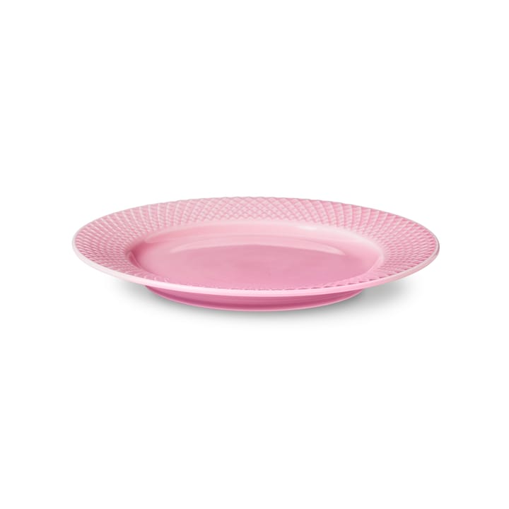 Rhombe tallerken lyserød, 21 cm Lyngby Porcelæn