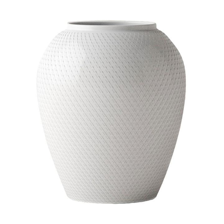 Rhombe vase Ø21,5 cm - Hvid - Lyngby Porcelæn