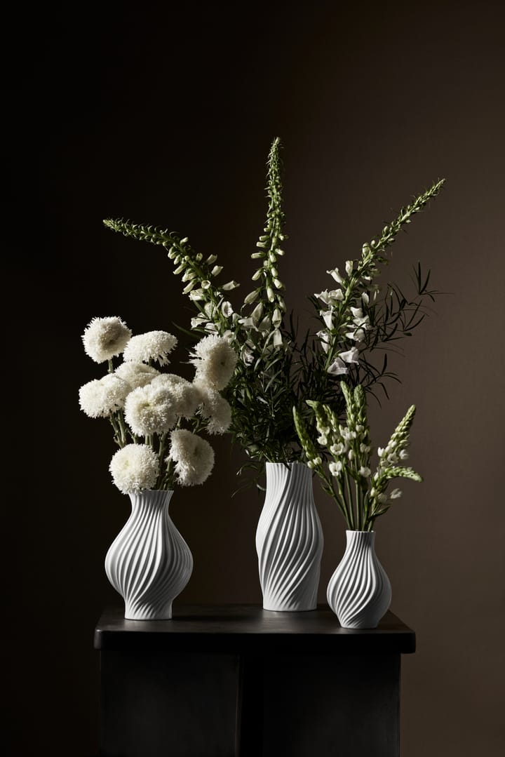 Twist vase 18 cm, Hvid Lyngby Porcelæn