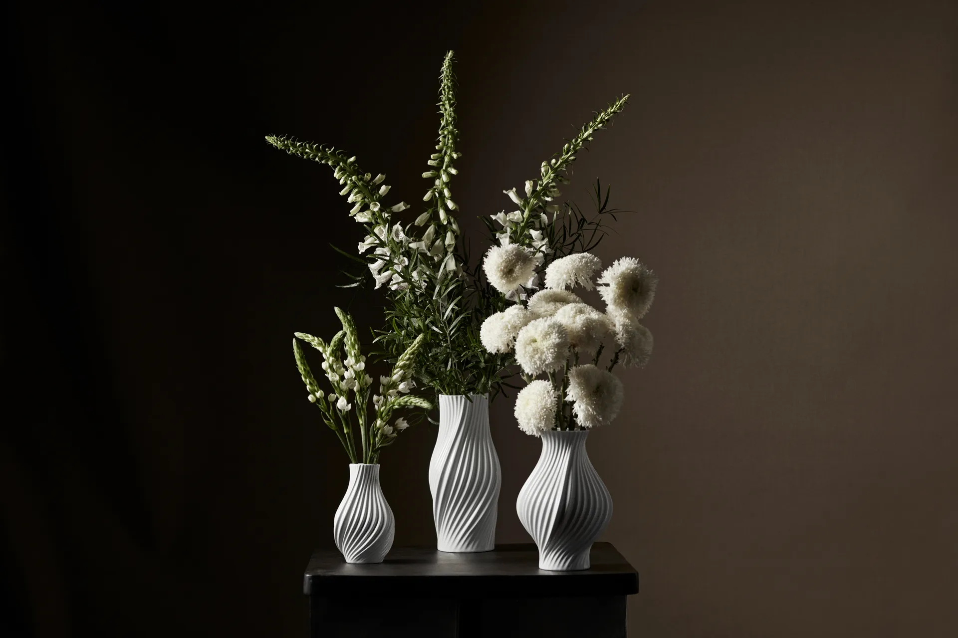 Twist vase 18 cm, Hvid Lyngby Porcelæn