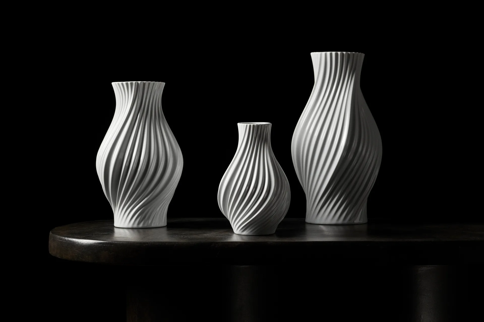 Twist vase 31 cm, Hvid Lyngby Porcelæn