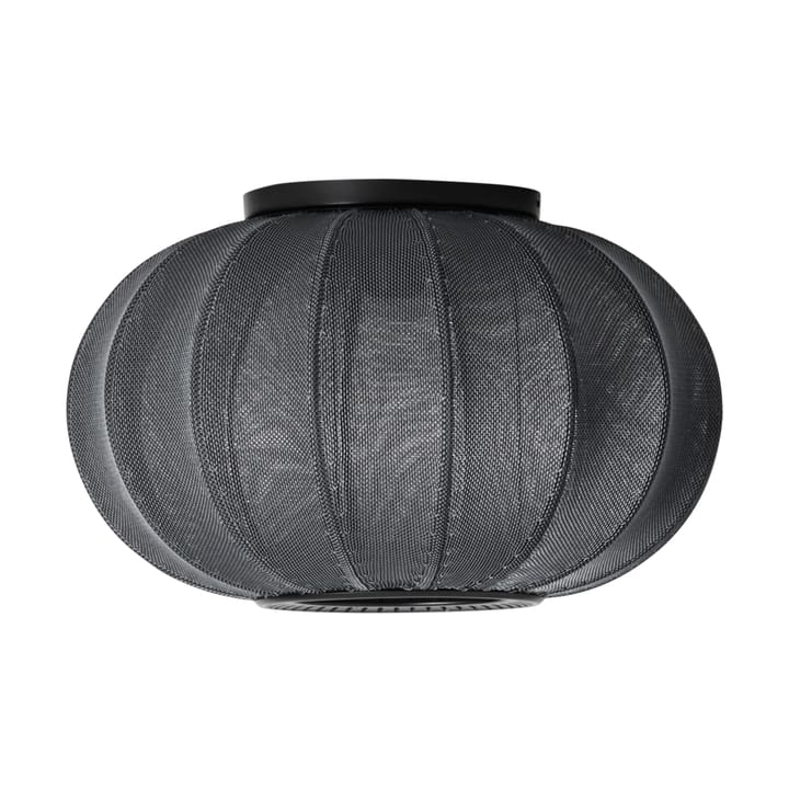 Knit-Wit 45 Oval væg- og loftlampe, Black Made By Hand