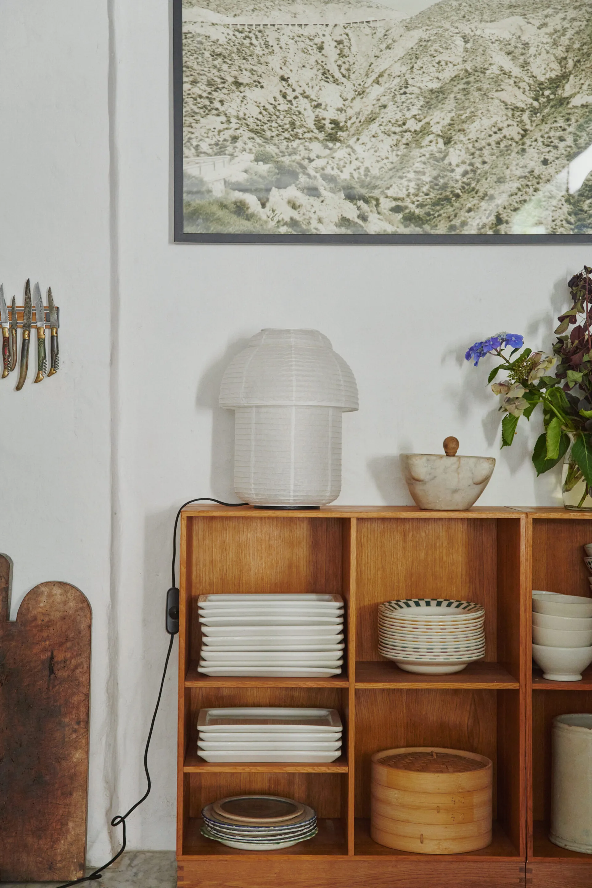 Papier Double bordlampe Ø30 cm, White Made By Hand