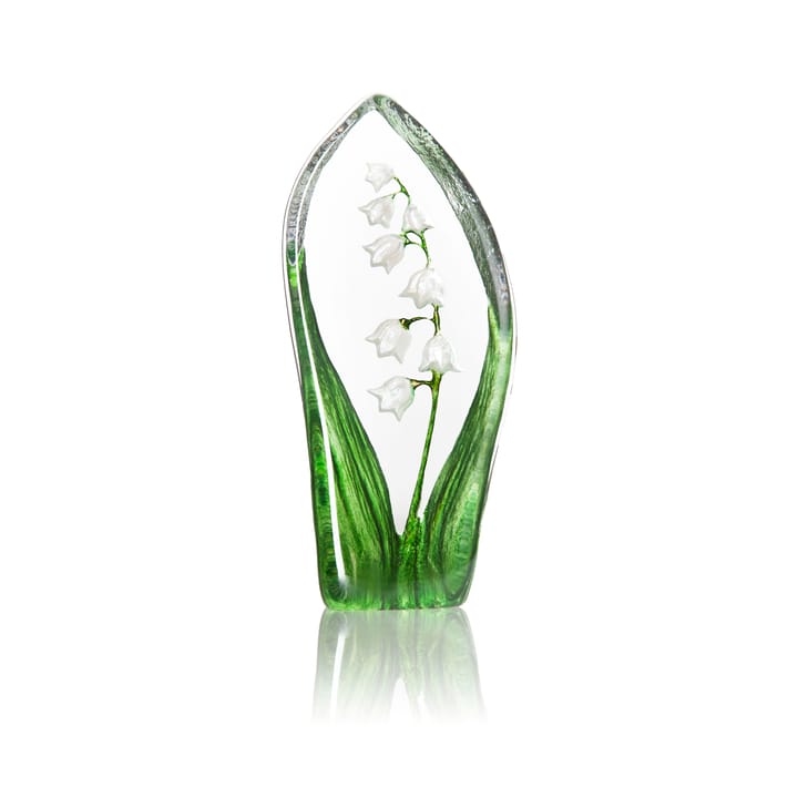 Liljekonval glasskulptur - Hvid - Målerås Glasbruk