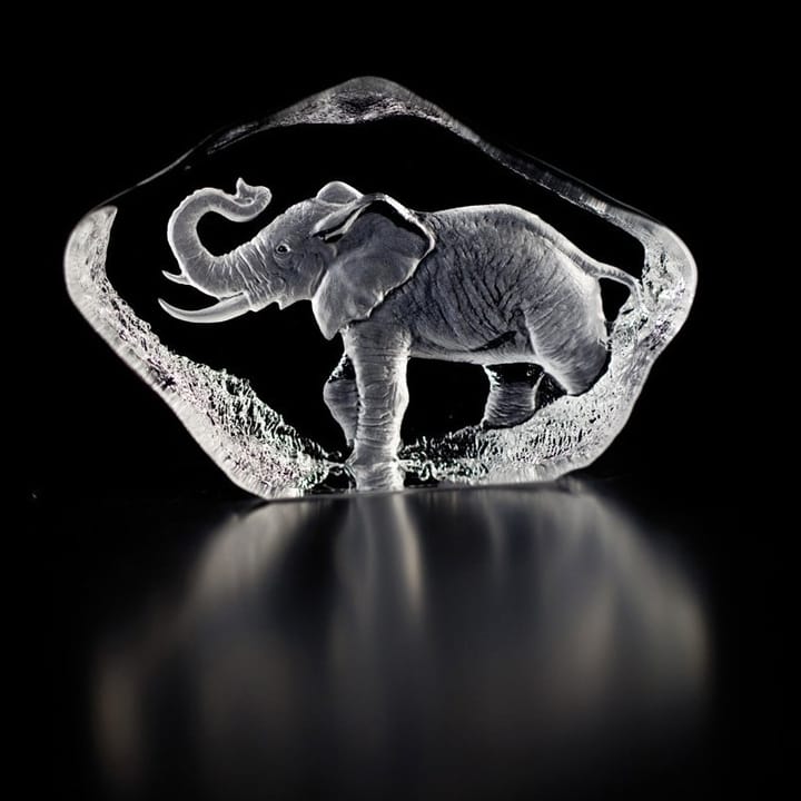 Wildlife Elefant skulptur - glas - Målerås Glasbruk