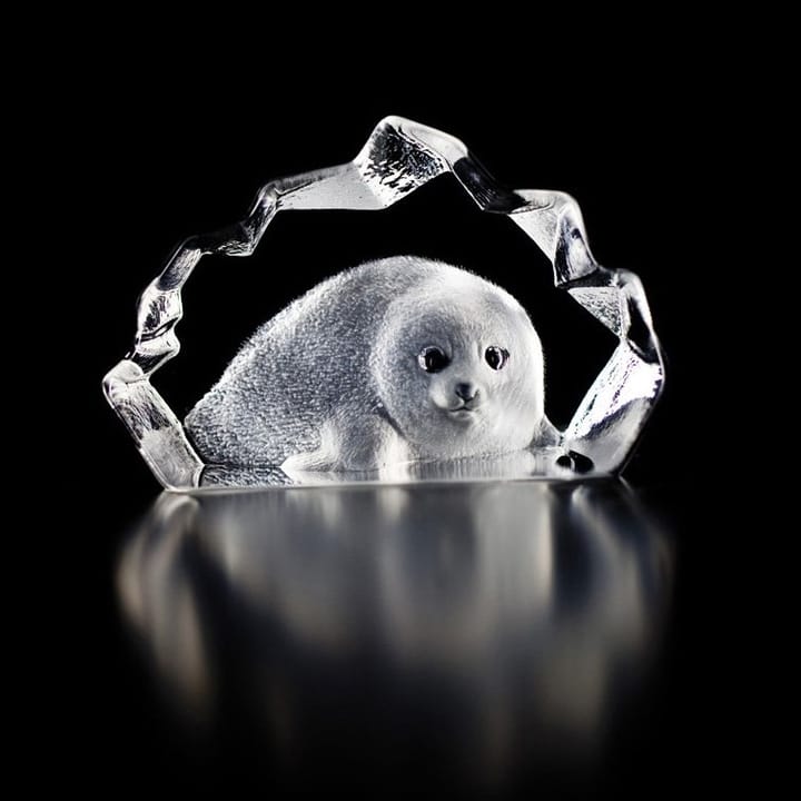 Wildlife Sæl skulptur - glas - Målerås Glasbruk