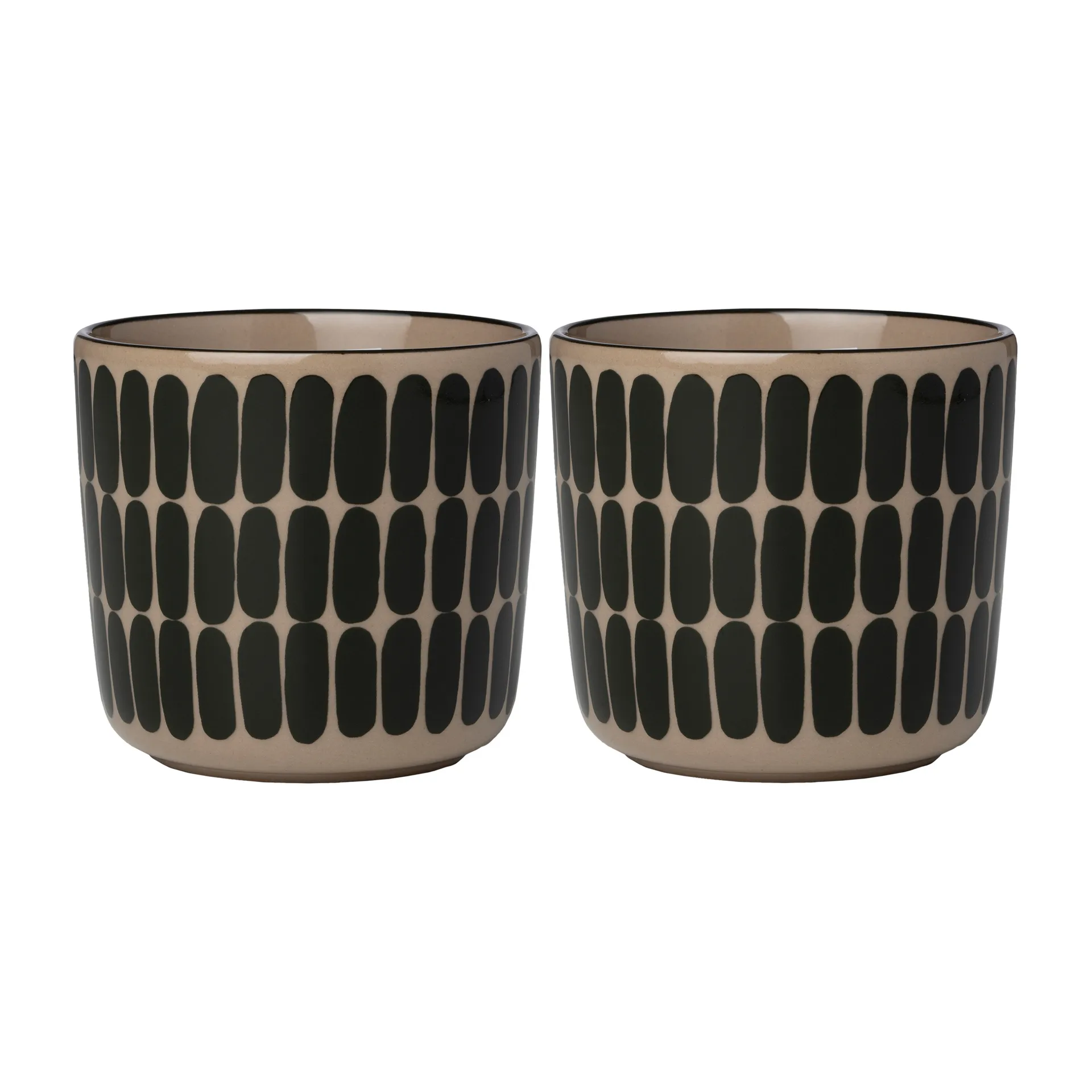 Alku kaffekop uden hank 20 cl 2-pak, Brun/Grøn Marimekko