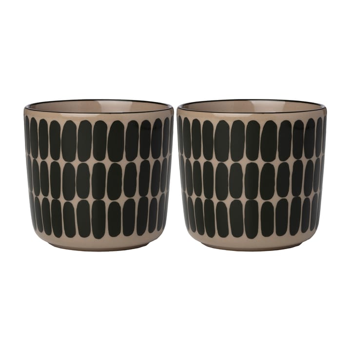 Alku kaffekop uden hank 20 cl 2-pak, Brun/Grøn Marimekko