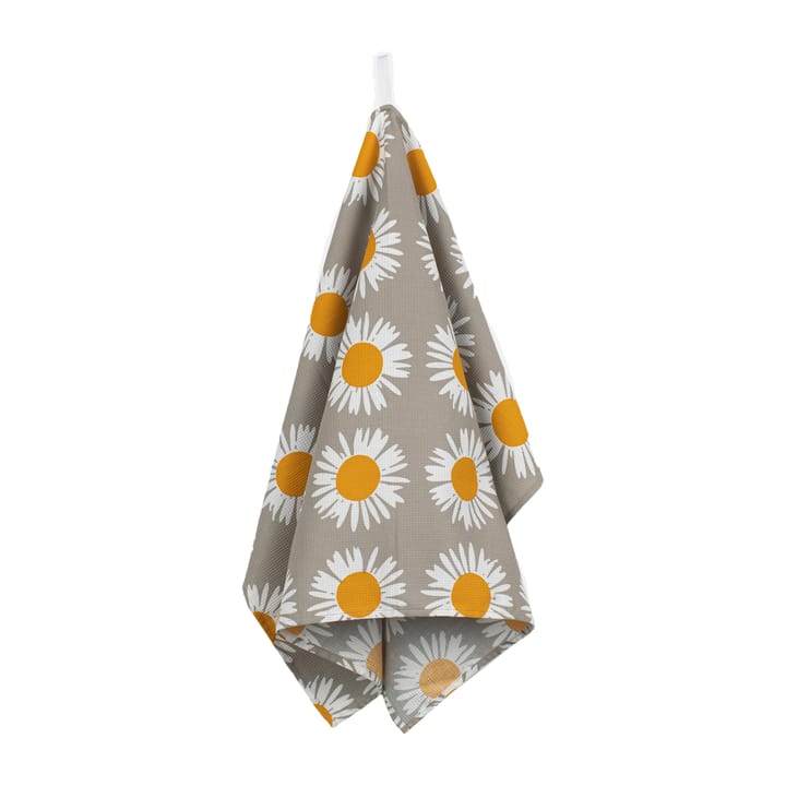 Auringonkukka viskestykke 47x70 cm - Beige/Hvid - Marimekko