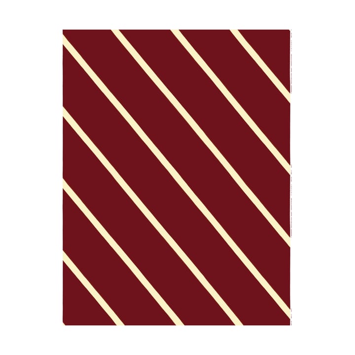 Basso bomuldstof - Wine red-creme - Marimekko