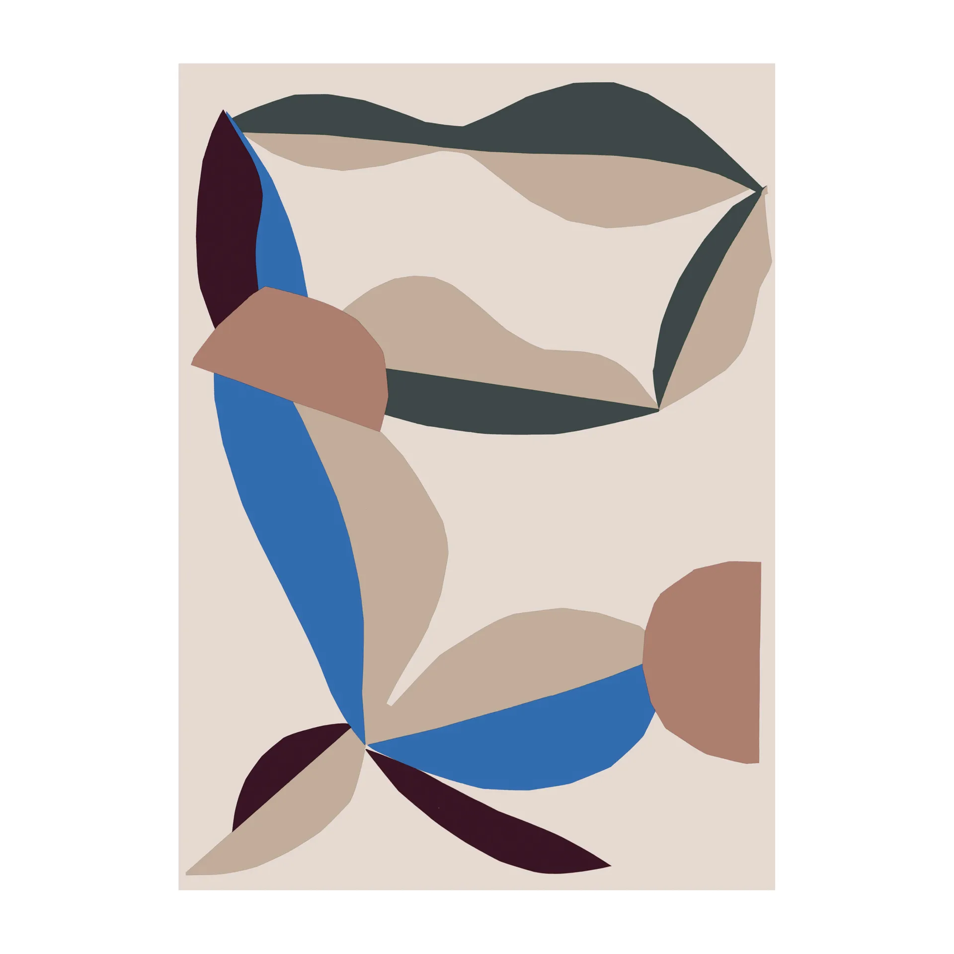 Berry tæppe 130x180 cm, Cotton/Red/Electric/Blue Marimekko