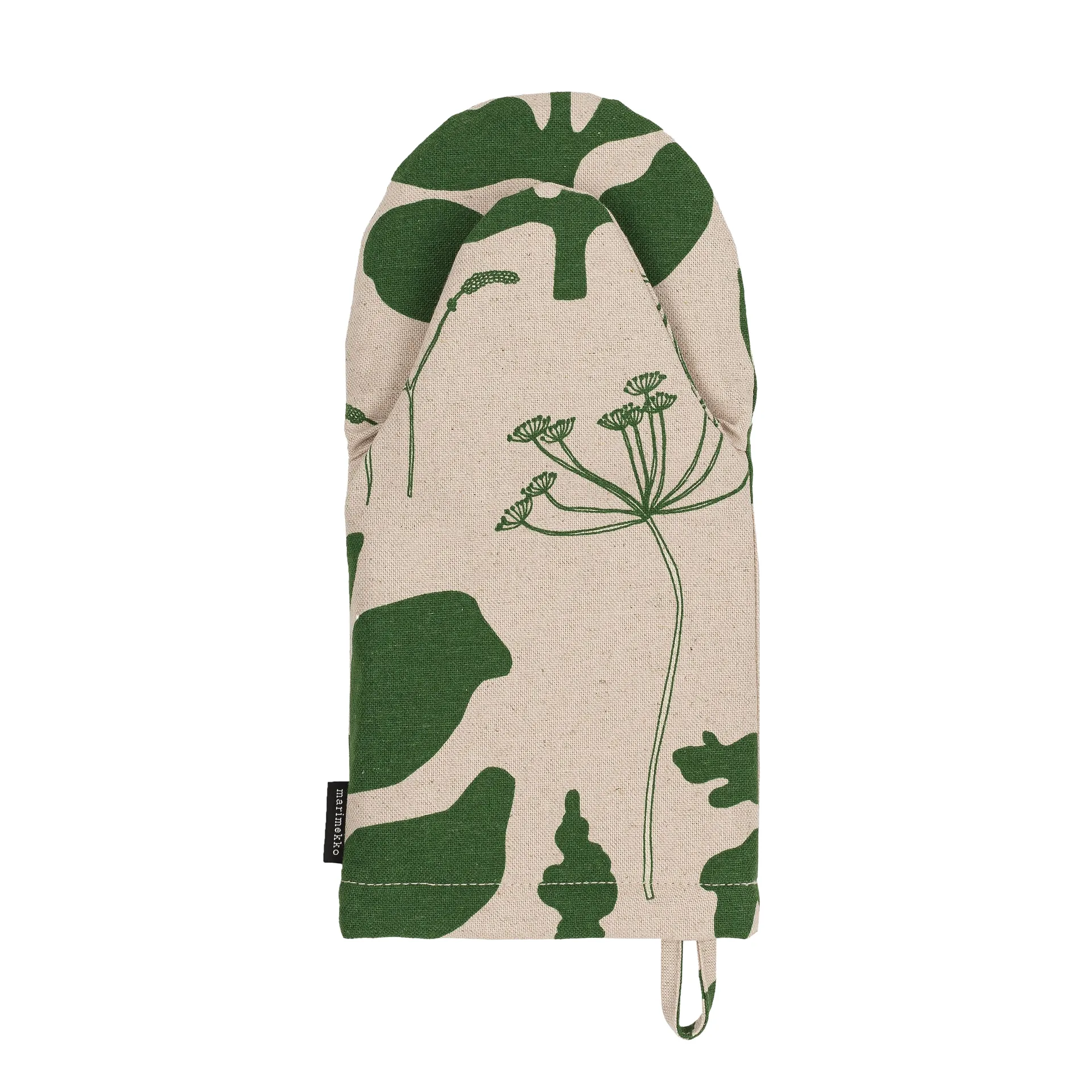 Elokuun Varjot grillhandske, Grøn/Beige Marimekko