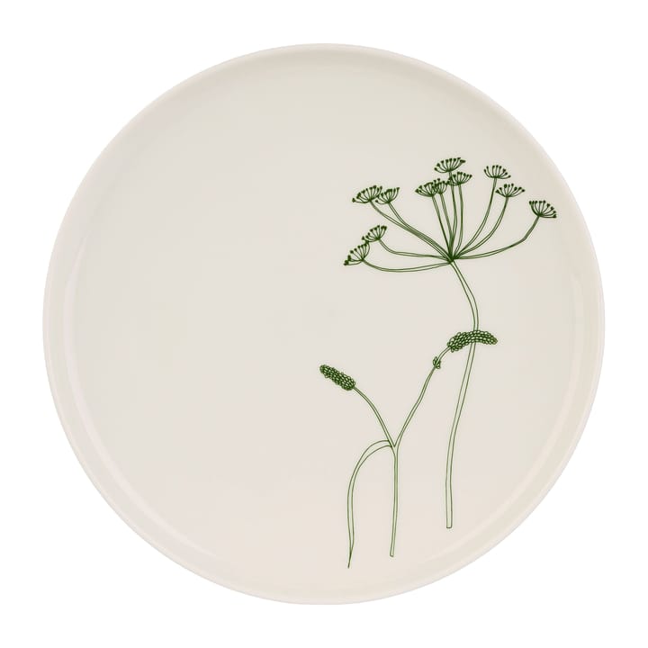 Elokuun Varjot tallerken Ø25 cm - Hvid/Grøn - Marimekko