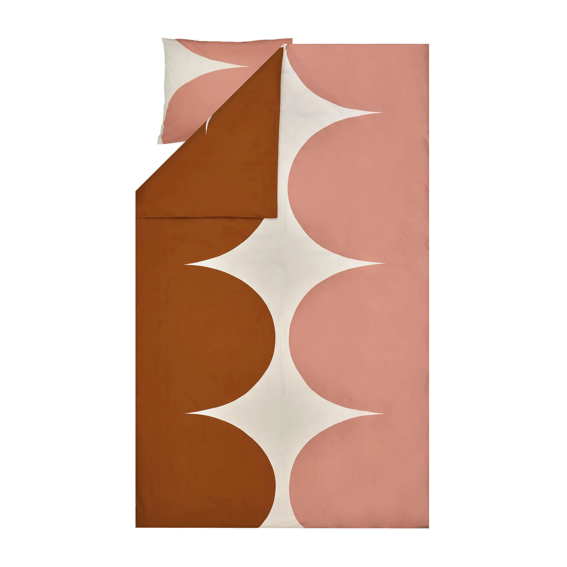 Härkä dynebetræk 150x210 cm, White/Brown/Rose Marimekko