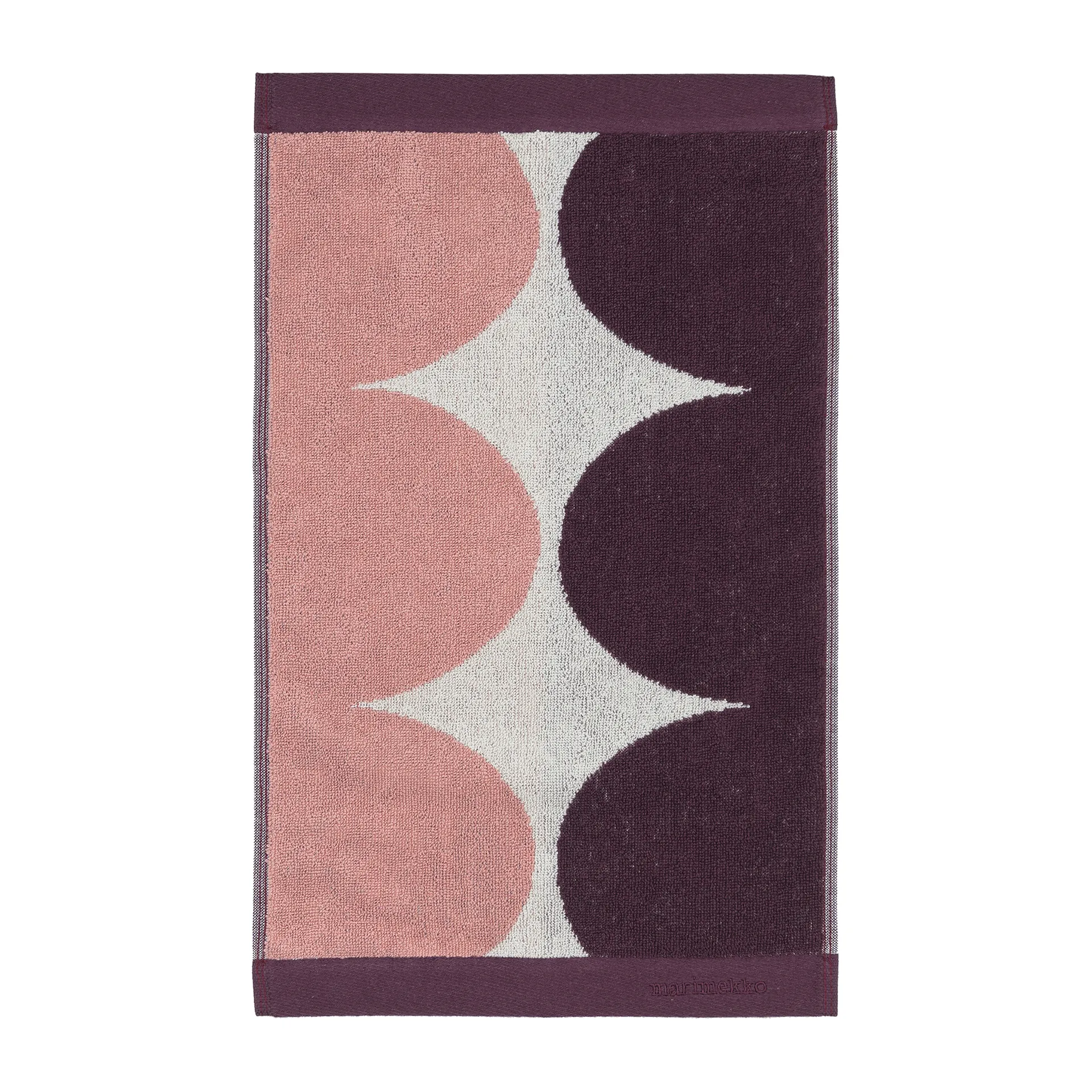 Härkä gæstehåndklæde 50x30, hvid-lyserød-rød Marimekko