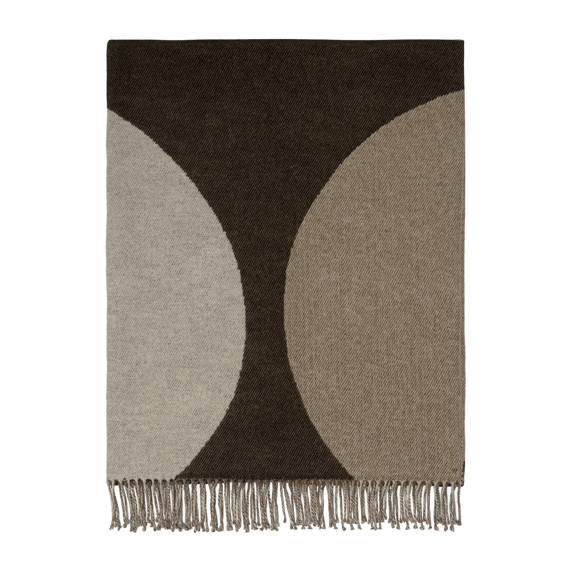 Härkä plaid 170x130 cm, sort-brun-beige Marimekko