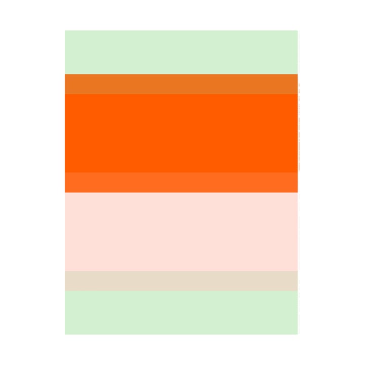 Hennika bomuldsstof - Orange-light pink-sage - Marimekko