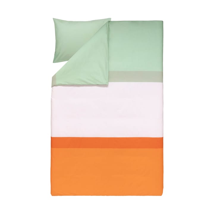Hennika sengesæt 150x210 cm+50x60 cm - Orange-light pink-sage - Marimekko