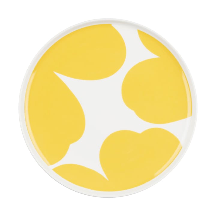 Iso Unikko assiet Ø20 cm - White-spring yellow - Marimekko