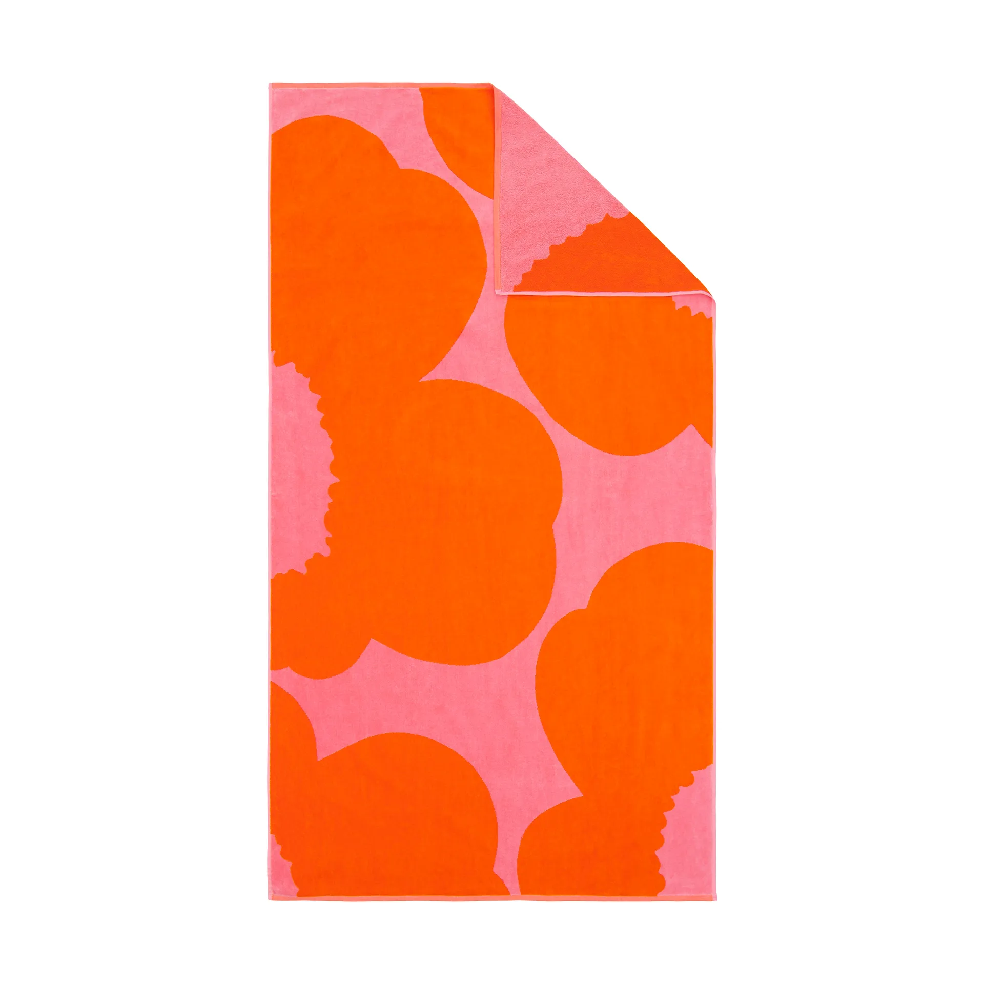 Iso Unikko badehåndklæde, Pink-orange red, 100x180 cm Marimekko