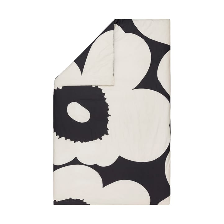 Iso Unikko dynebetræk 150x210 cm, Charcoal-off white Marimekko