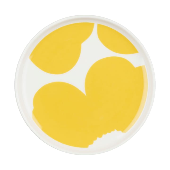 Iso Unikko fad Ø13,5 cm - White-spring yellow - Marimekko