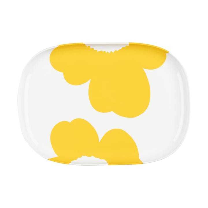 Iso Unikko serveringsfad 25x36 cm - White-spring yellow - Marimekko
