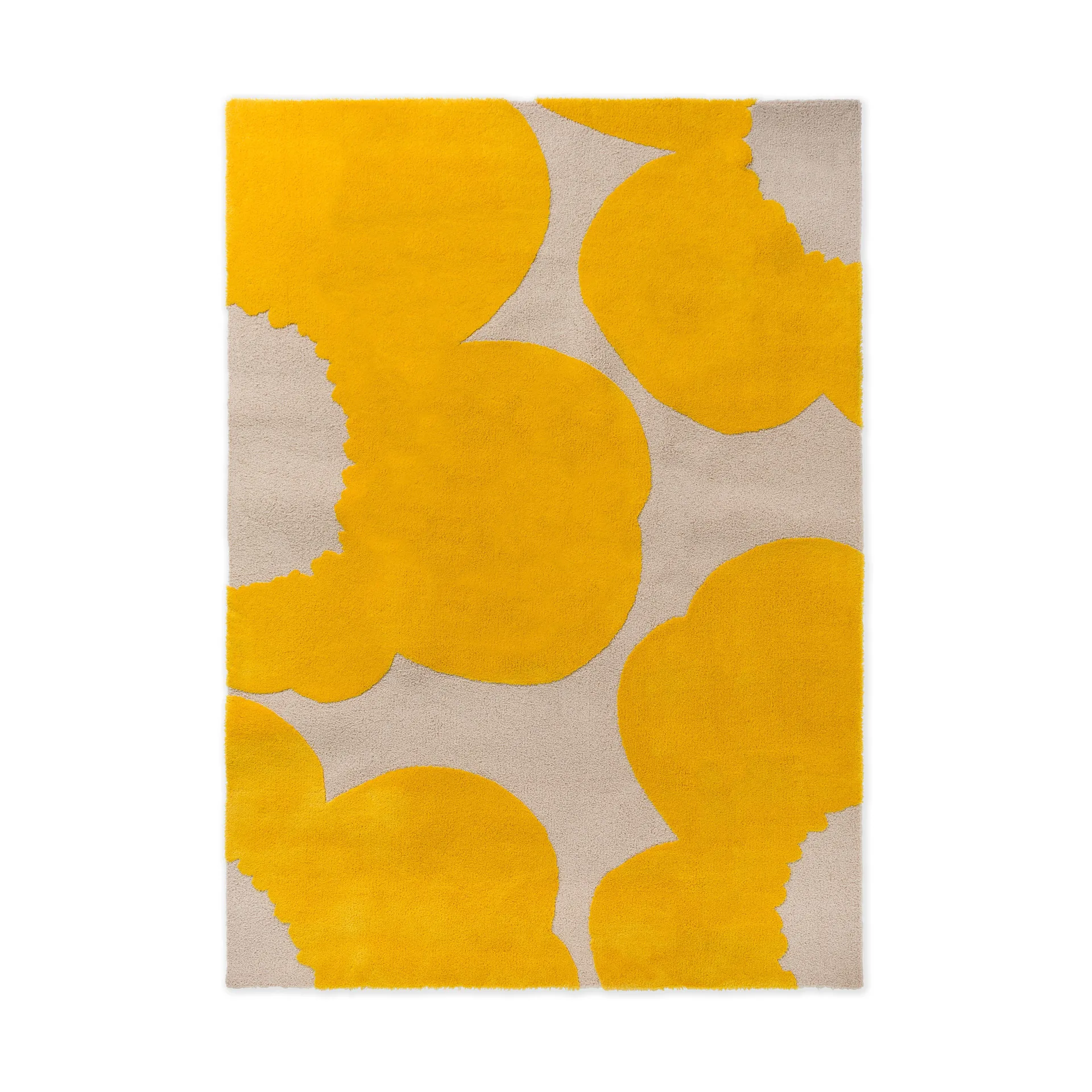 Iso Unikko uldtæppe, Yellow, 250x350 cm Marimekko
