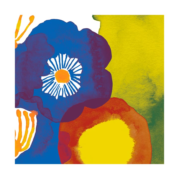 Juhannustaika servietter 33x33 cm 20-pak - Blue-yellow-red - Marimekko