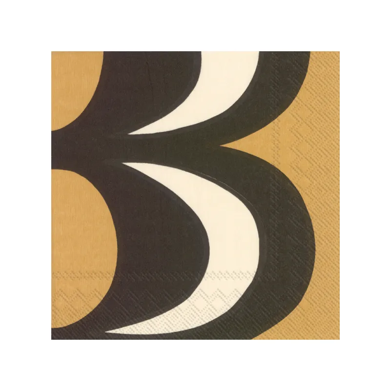Kaivo servietter 33x33 cm 20-pak, Black/Cream Marimekko