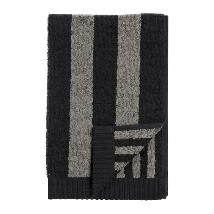 Kaksi Raitaa håndklæde grå/sort - 30x50 cm - Marimekko