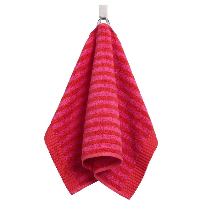Kaksi Raitaa håndklæde rød - gæstehåndklæde - Marimekko