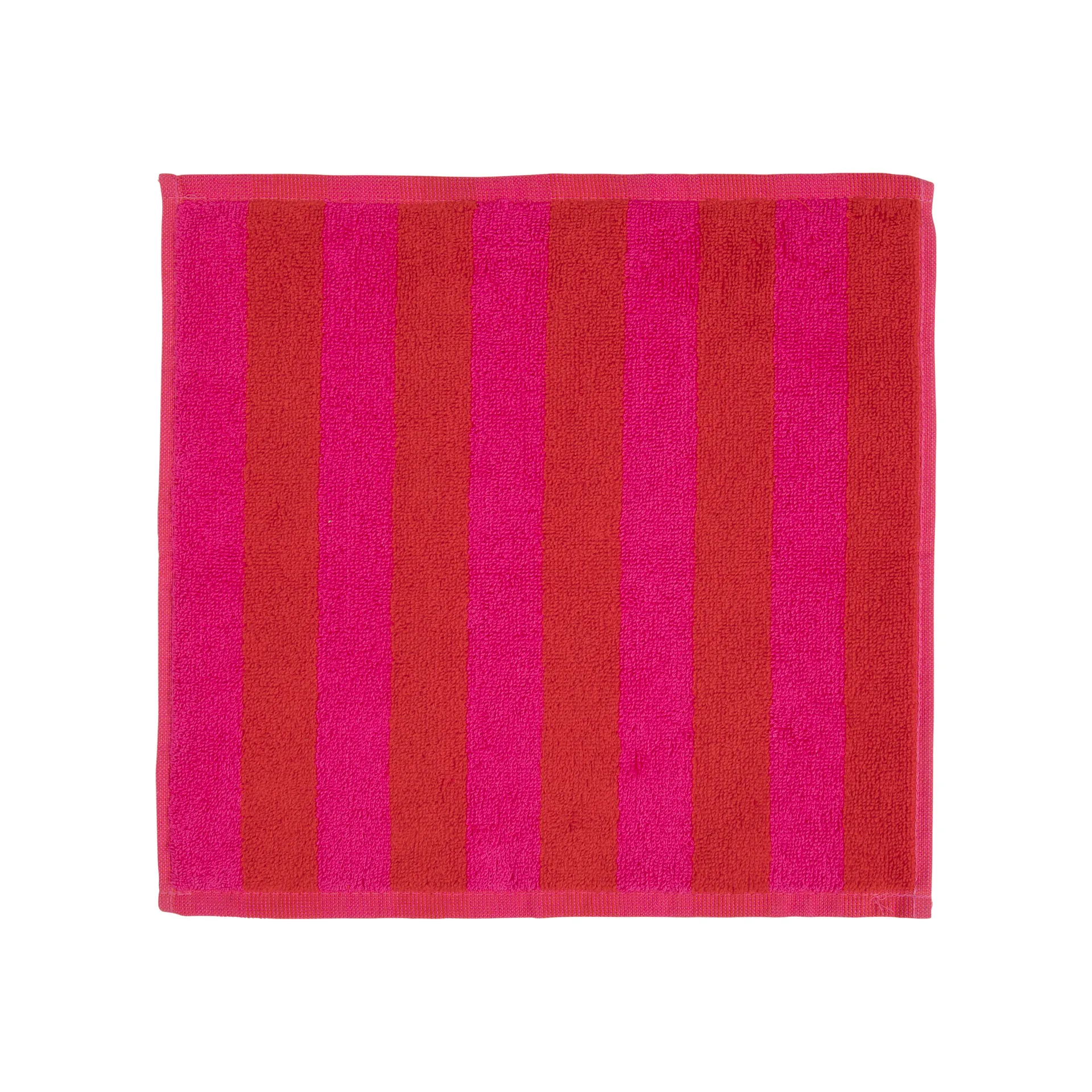Kaksi Raitaa håndklæde rød, Minihåndklæde Marimekko
