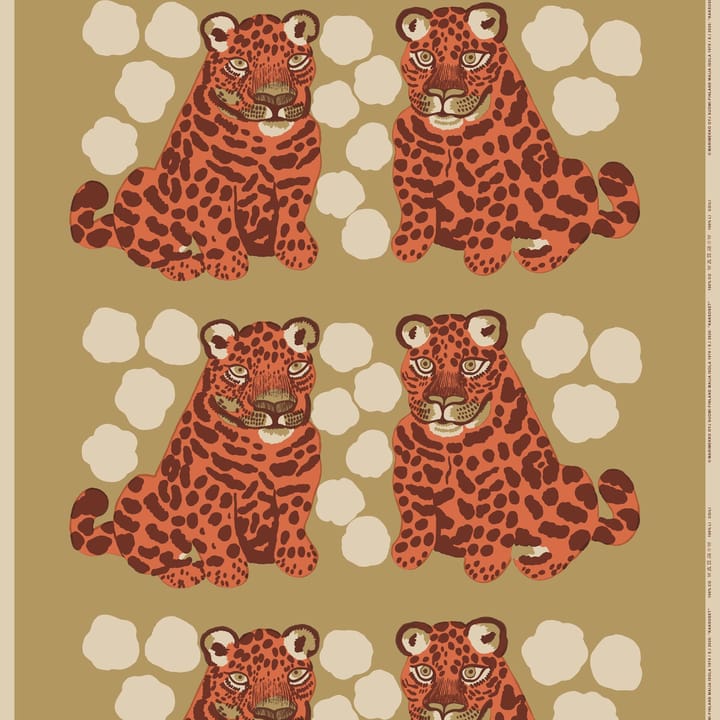 Kaksoset stof, Beige/Orange/Brun Marimekko