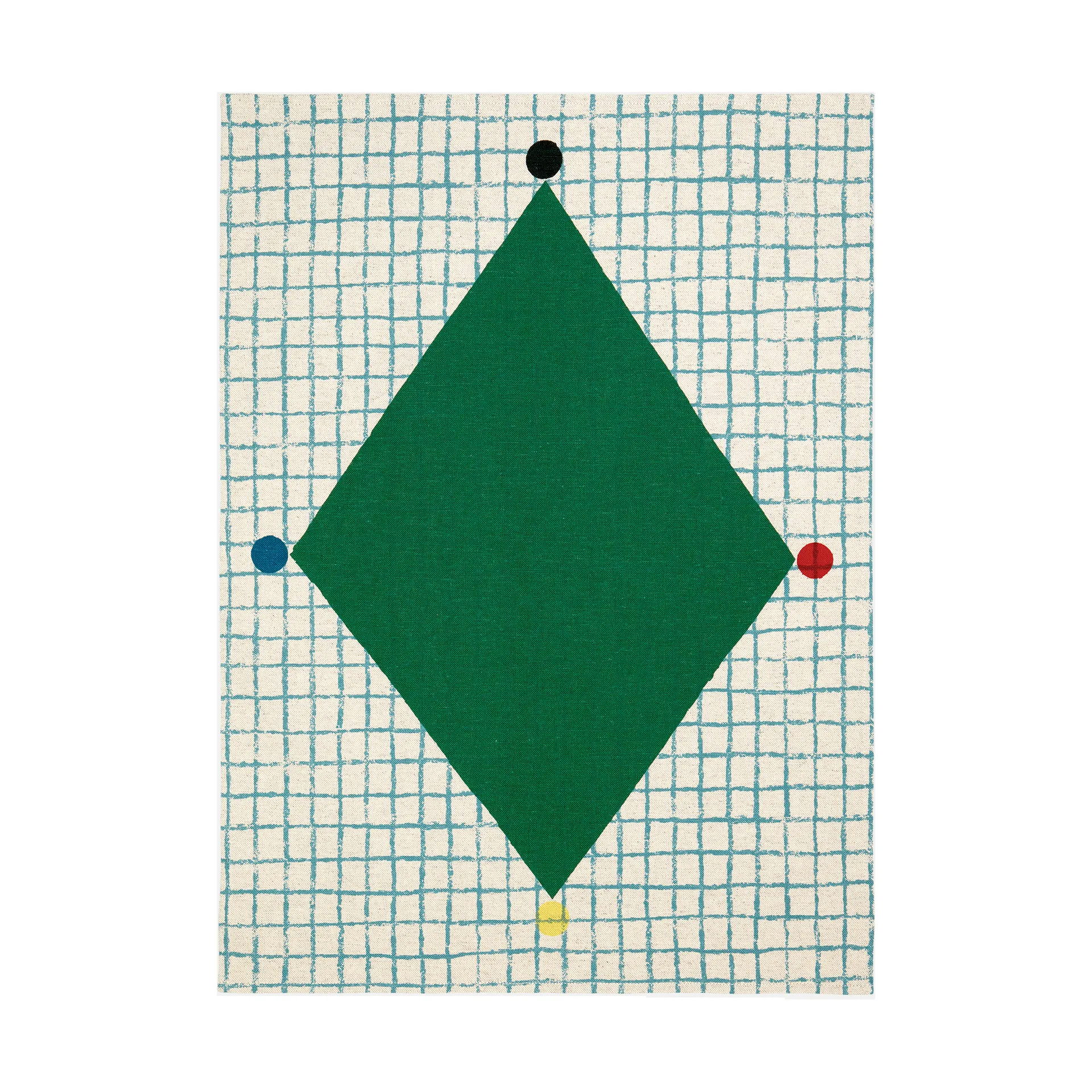 Kalendi & Losange viskestykke 43x60 cm 2 dele, Cotton-red-green Marimekko