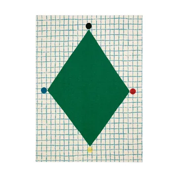 Kalendi & Losange viskestykke 43x60 cm 2 dele - Cotton-red-green - Marimekko