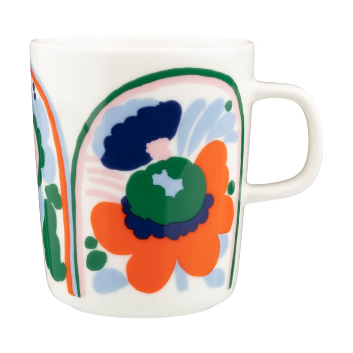 Karuselli krus 25 cl - White-light blue-orange - Marimekko