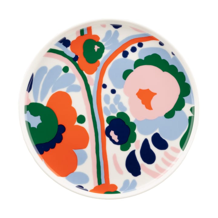 Karuselli tallerken Ø20 cm - White-d blue-orange-light pink - Marimekko