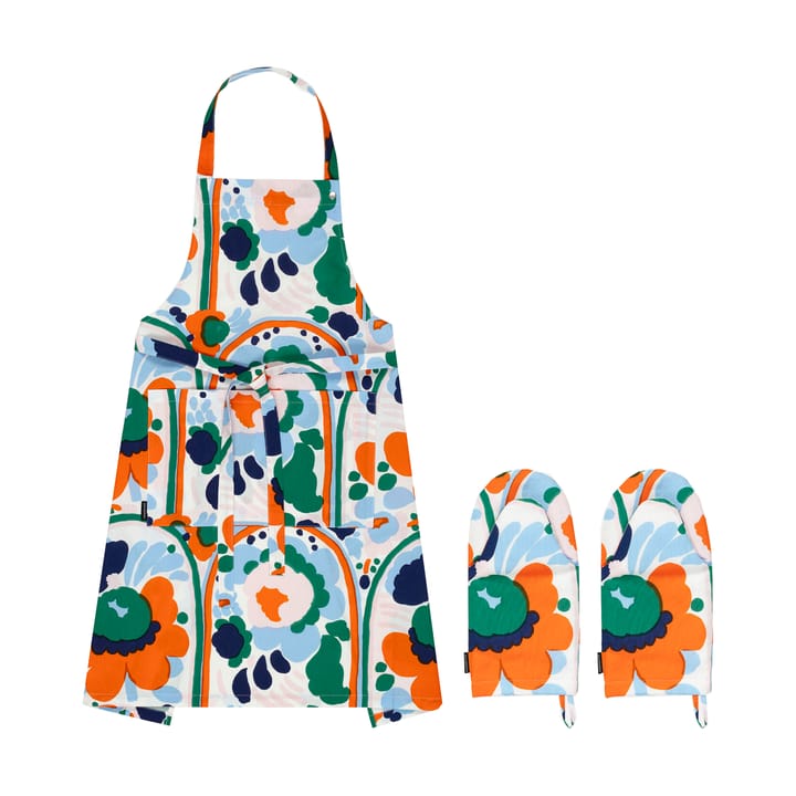 Karuselli tekstilsæt 3 dele - White-orange-blue-emerald - Marimekko