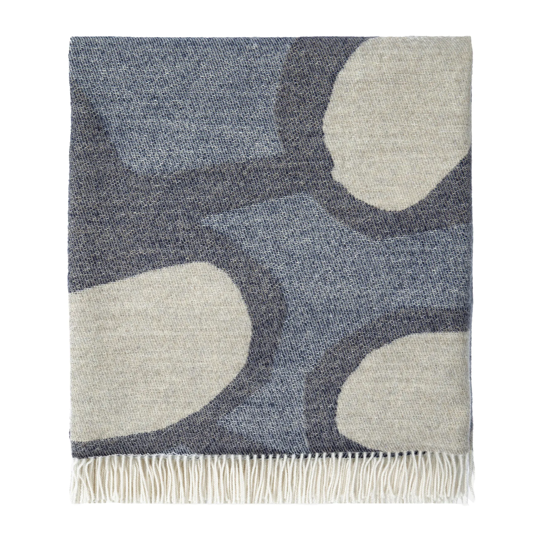 Kevätkiuru uldplaid, Naturhvid/Blå Marimekko