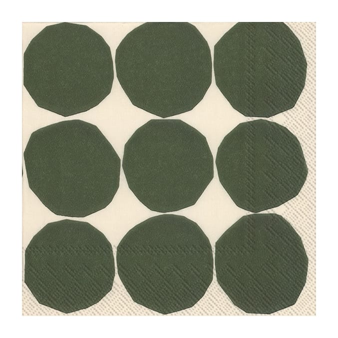 Kivet servietter 33x33 cm 20-pak - Hvid/Grøn - Marimekko
