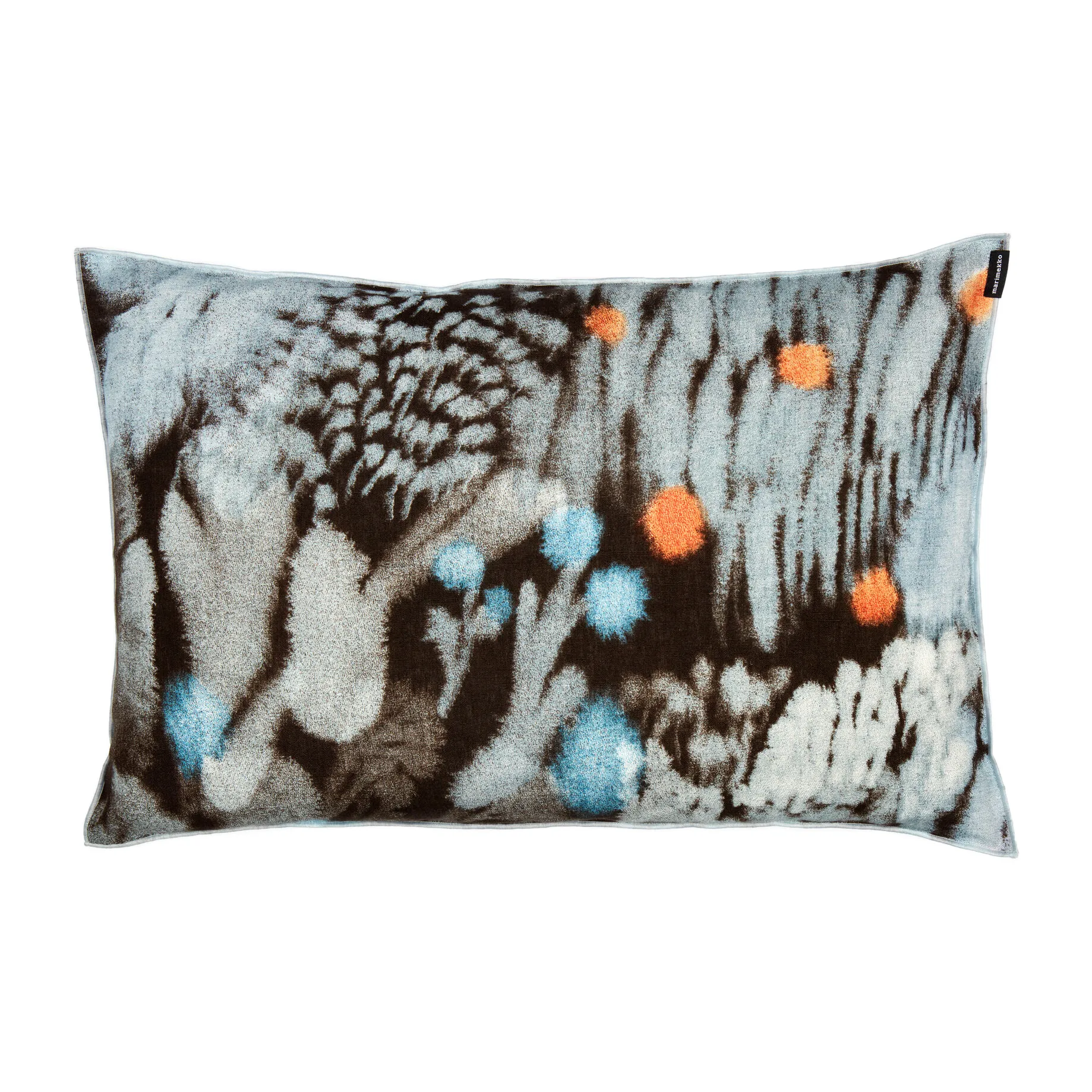 Kuisma pudebetræk 40x60 cm, Mørkebrun/Rød/Blå Marimekko
