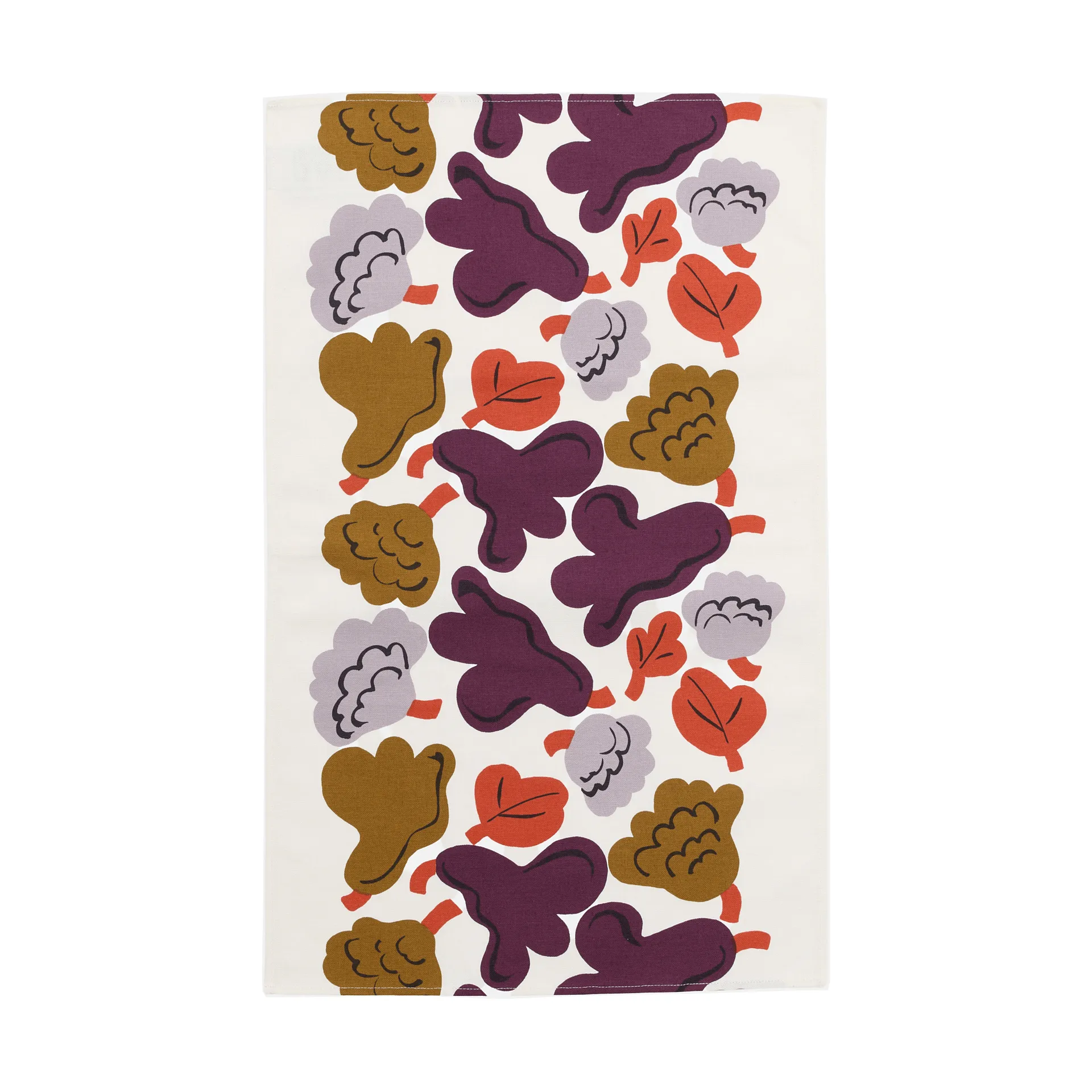 Kukasta Kukkaan køkkenhåndklæde, Hay-plum-bronze-terracotta, 43x70 cm Marimekko